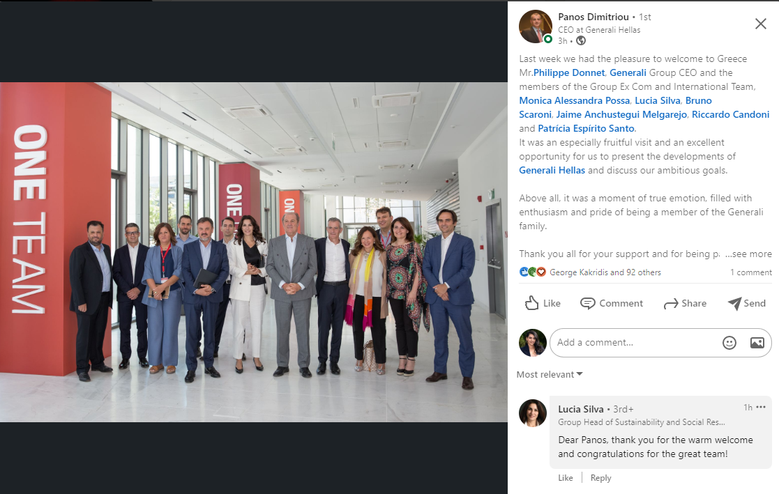 Philippe Donnet: Στην Ελλάδα ο CEO του ομίλου Generali