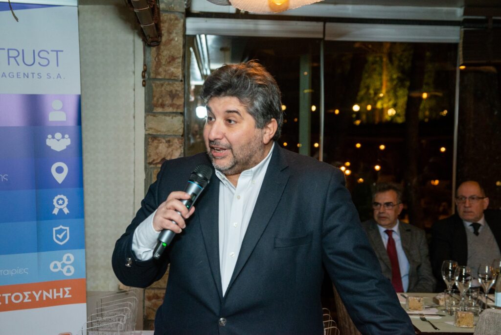 Ο Άδωνις Γεωργιάδης στην εκδήλωση κοπής πίτας της Infotrust