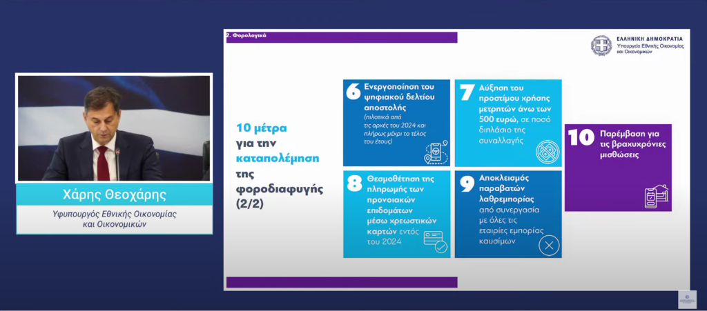 Τα 10 Μέτρα για την καταπολέμηση της Φοροδιαφυγής